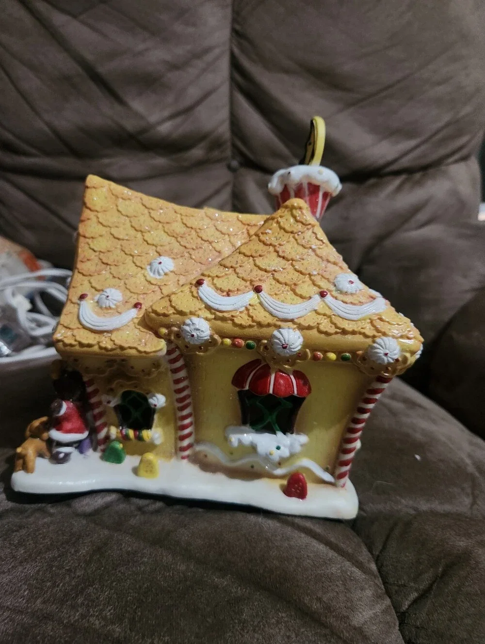 Sugar Plum Valley Gingerbread House Lighted Ceramic Limited Ed 8x7in Works 2001